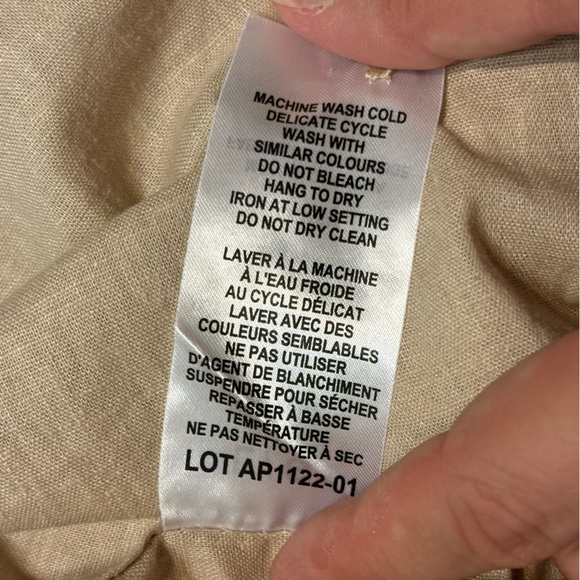 TAHARI Linen Blend Tunic Shirt - Picture 5 of 6
